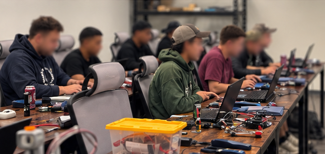 Soldiers working at their stations during FFF-301 at Forge and Flight Academy